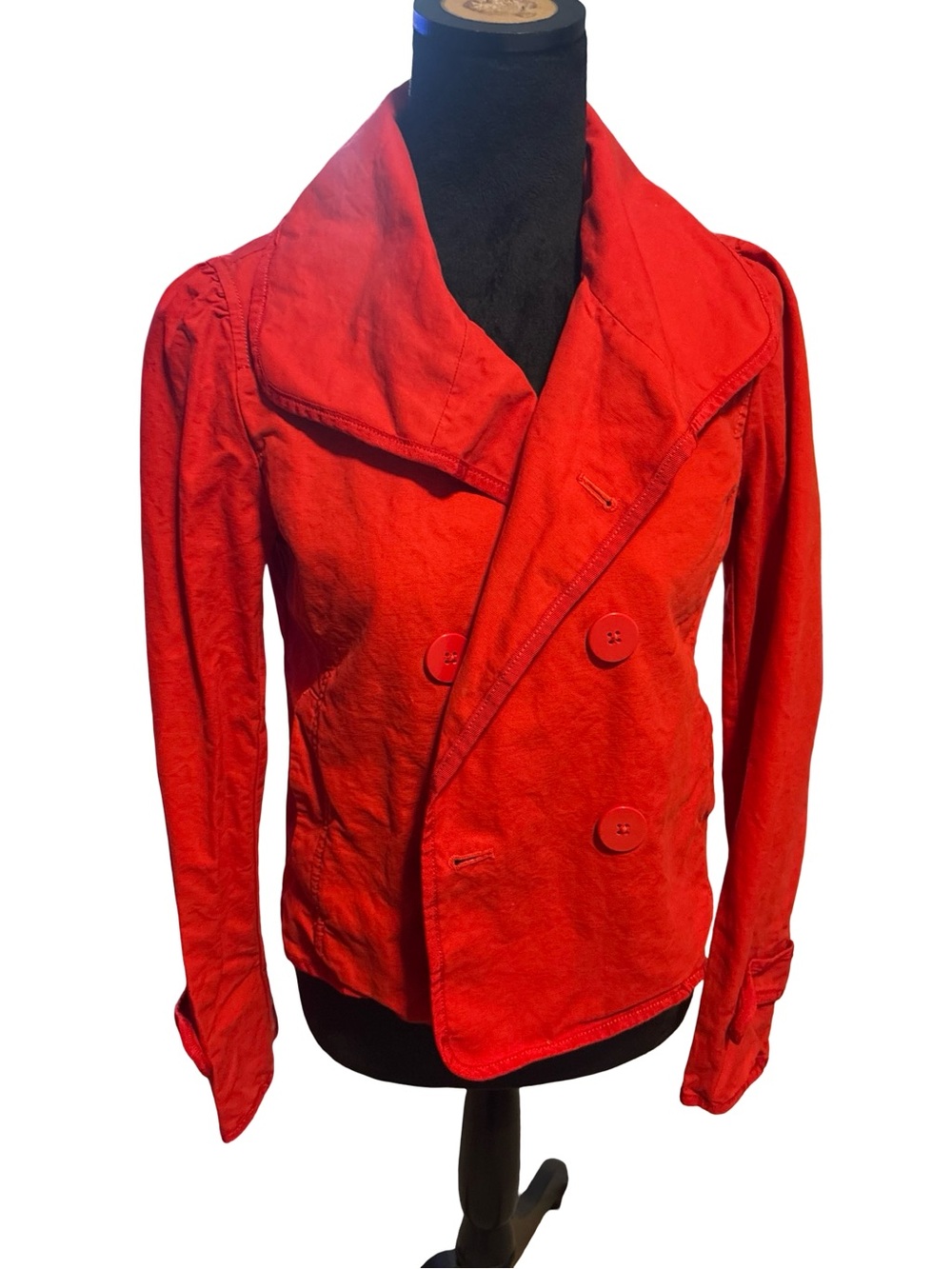 LOFT Red Double-Breasted Women's Blazer Jacket Size XS